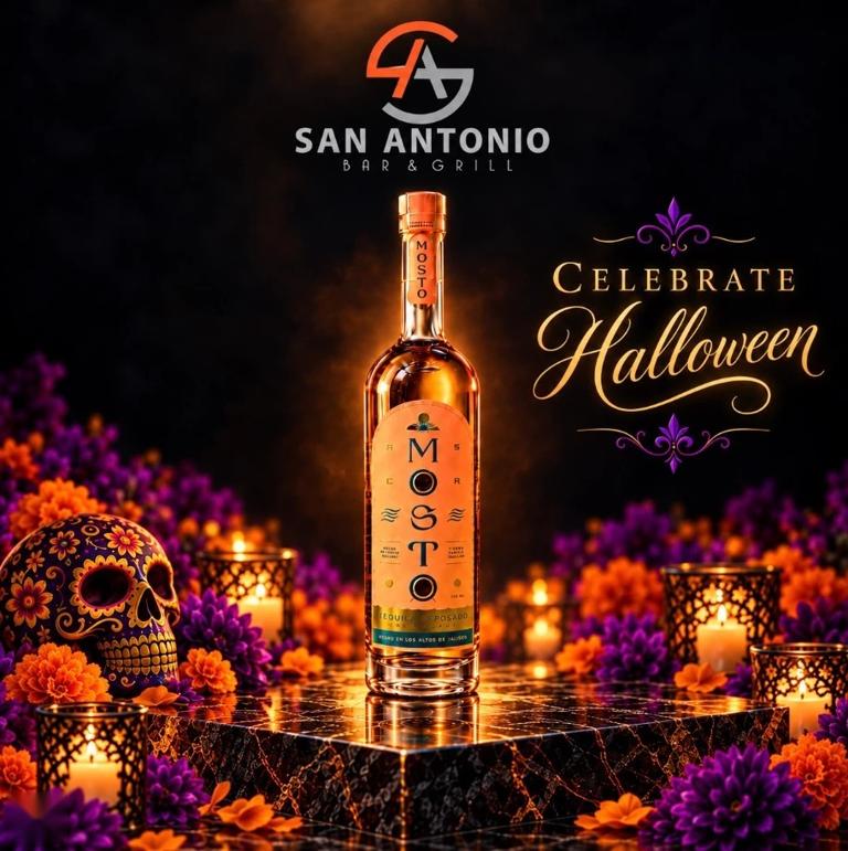 Halloween at San Antonio Bar & Grill — event flyer